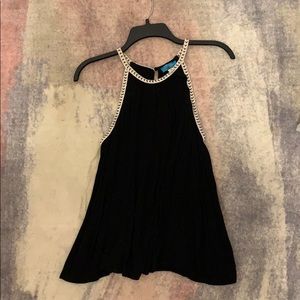 Black high neck tank